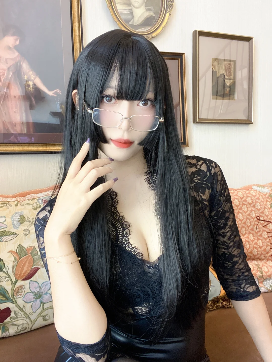 Money冷冷 - 黑蕾丝 [48P,2V-1.83GB] tg@simisebaisi 【丝足阁】001.webp